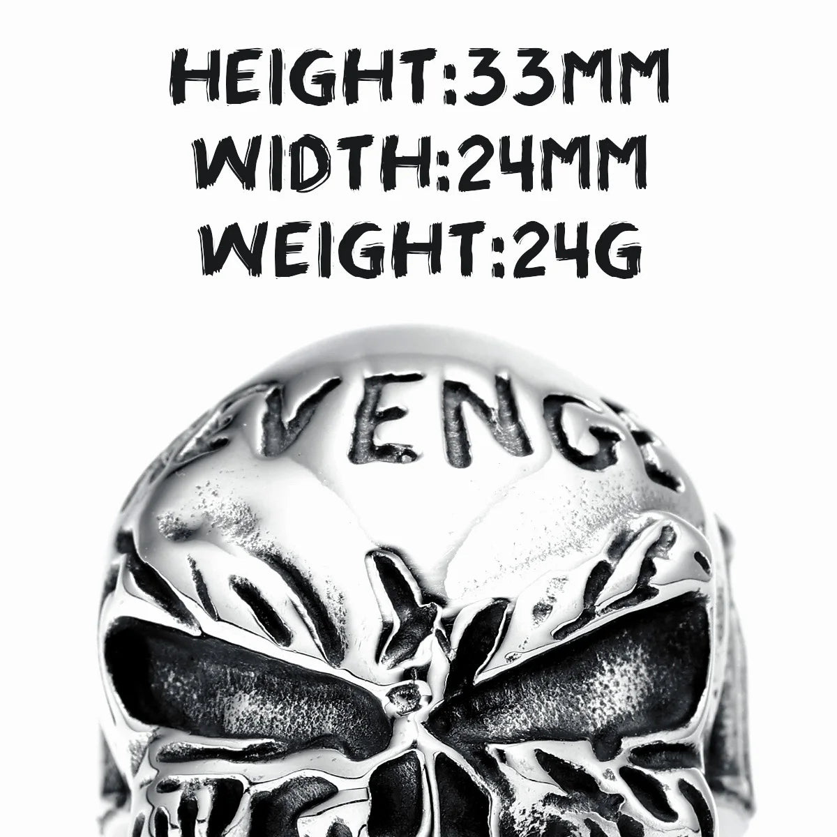 Revenger Demon Skull Ring — Stainless Steel