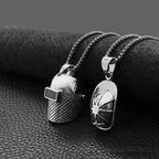 Spartan Helmet Pendant Necklace — Stainless Steel