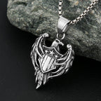 Eagle Steel Pendant Double Sided Retro Army Punk