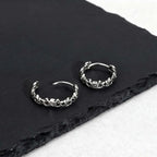 Star Pentagram Huggie Hoop Earrings — Stainless Steel