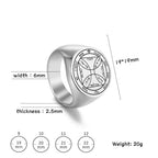 First Pentacle Key of Solomon Ring — Stainless Steel