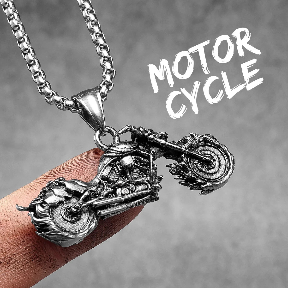 Rider Motorcycle Series Men Necklace Stainless Steel Pendant Chain New in Punk Rock For Women Fashion Jewelry Gifts