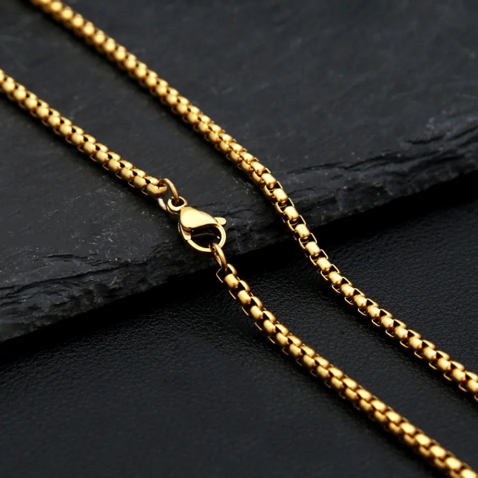 Gold Rope Chain Necklace — Stainless Steel 60cm