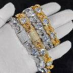 Iced Out Heart Cuban Bracelet 12MM Stainless Steel