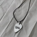 Stainless Steel My Chemical Romance Cosplay Necklace Rock Band Guitar Pick Pendant Choker Jewelry Accessories Men Women Gifts
