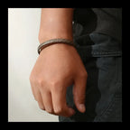 Leather Bracelet — Stainless Steel