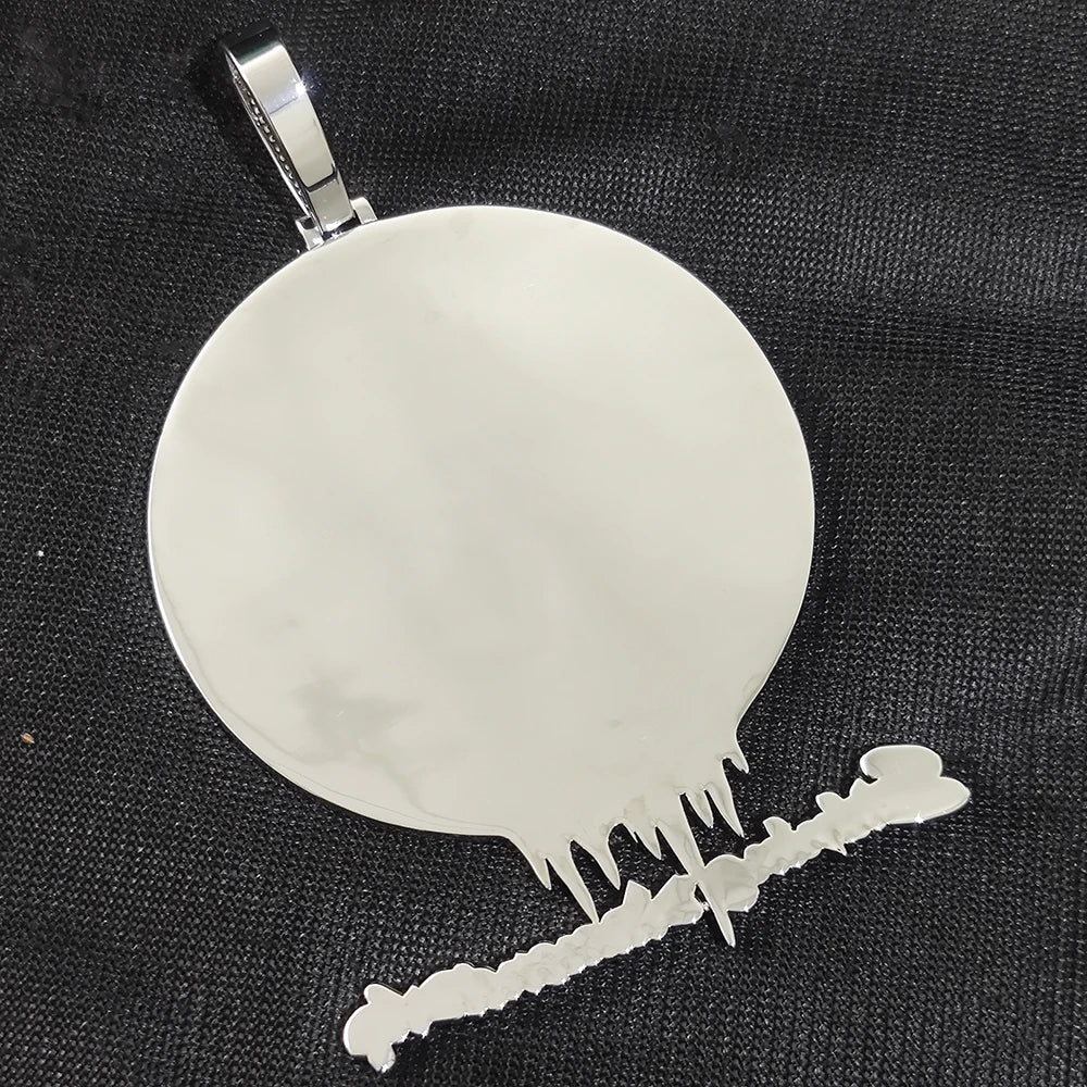 Letter Pendant Necklace Stainless Steel