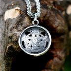 Star and Moon Pendant Necklace — Stainless Steel