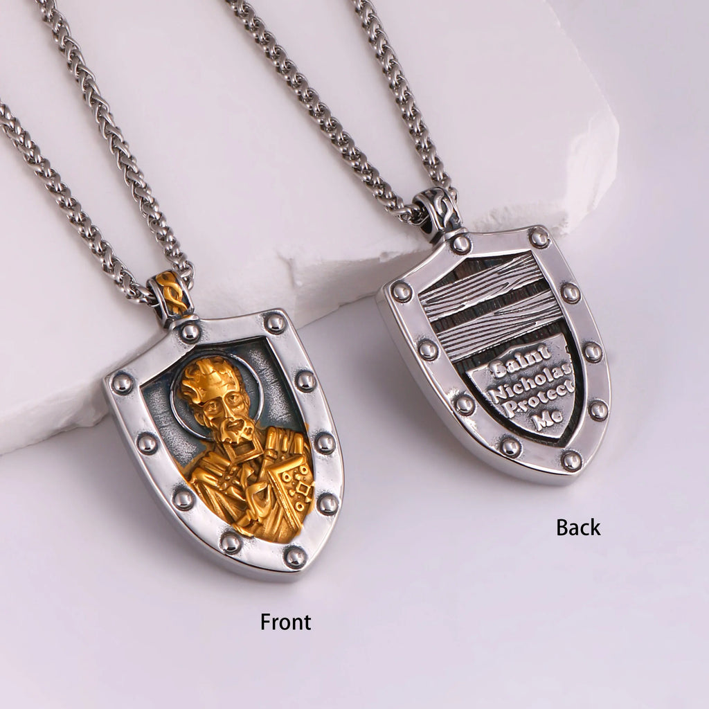 Viking Dragon Stainless Steel Pendant Necklace