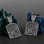 Saint George Cross Pendant Necklace — Stainless Steel