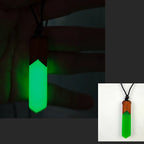 Wood Resin Night Light Pendant Necklace