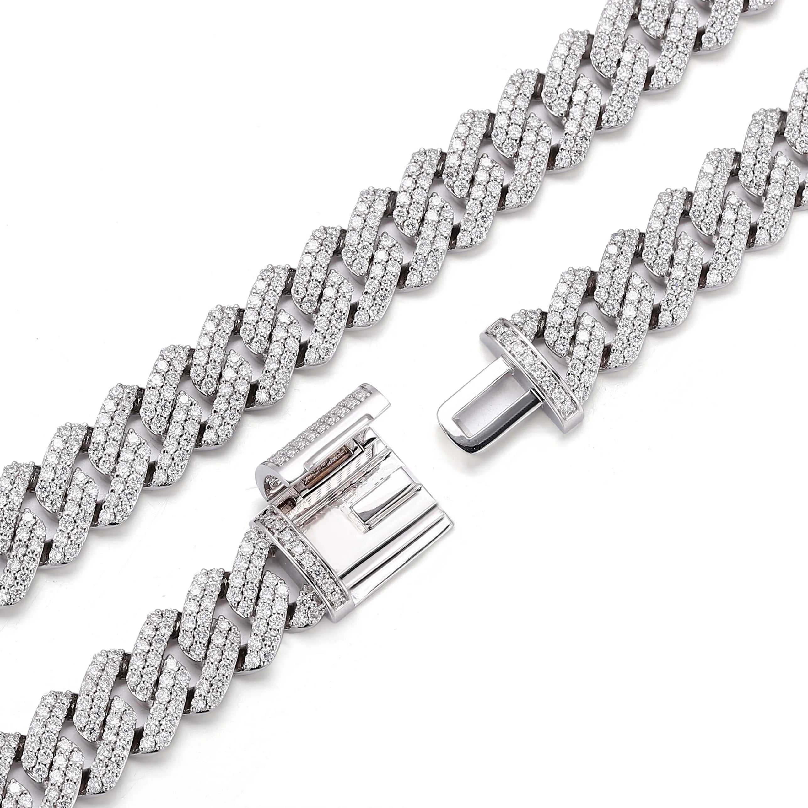 Moissanite Men Necklace Luxury Bling Pendant Perfect For Wedding Anniversary Birthday Gift