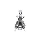 Gothic Bee Pendant — Stainless Steel