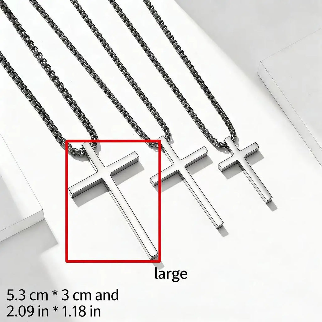 Cross Steel Pendant Double-sided Glossy Surface