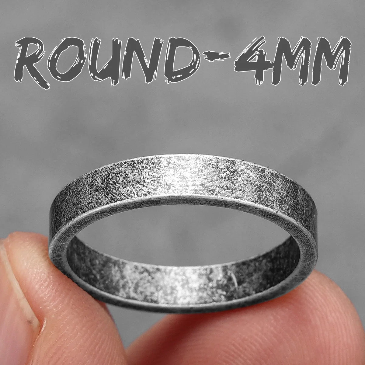 4mm 6mm 8mm 10mm Simple Round Stainless Steel Men Rings Punk Male Women Fashion Jewelry Creativity Gift