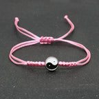 Yin Yang Braided String Bracelet — Adjustable, Multiple Colors