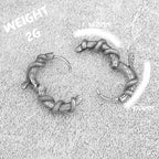 Viking Winding Snake Earrings for Men — Stainless Steel