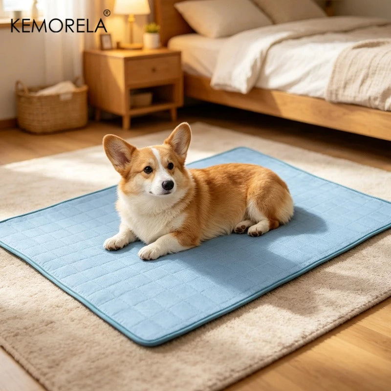 KEMORELA 2026 Ice Cool Upgrade Dog Cooling Mat Summer Pet Cold Bed Extra Large For Small Big Dogs Pad Breathable Pet