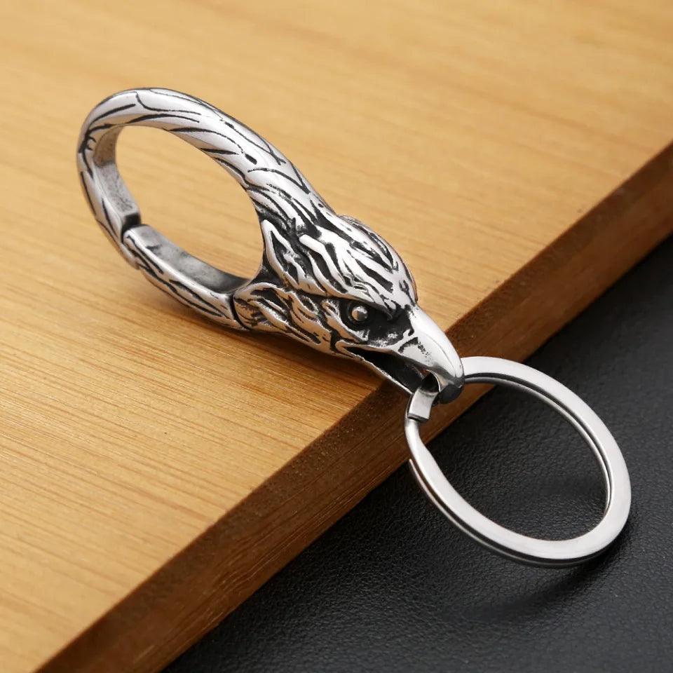 Dragon Head Keychain — 316L Stainless Steel