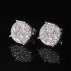 Full Moissanite D Color  Women's Men Hip-hop Earrings 925 Silver Screw Ear Stud High Quality Fine Jewelry for Women  Gift
