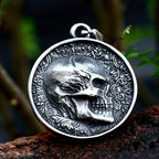Double-Sided Skeleton Pendant Necklace — Stainless
