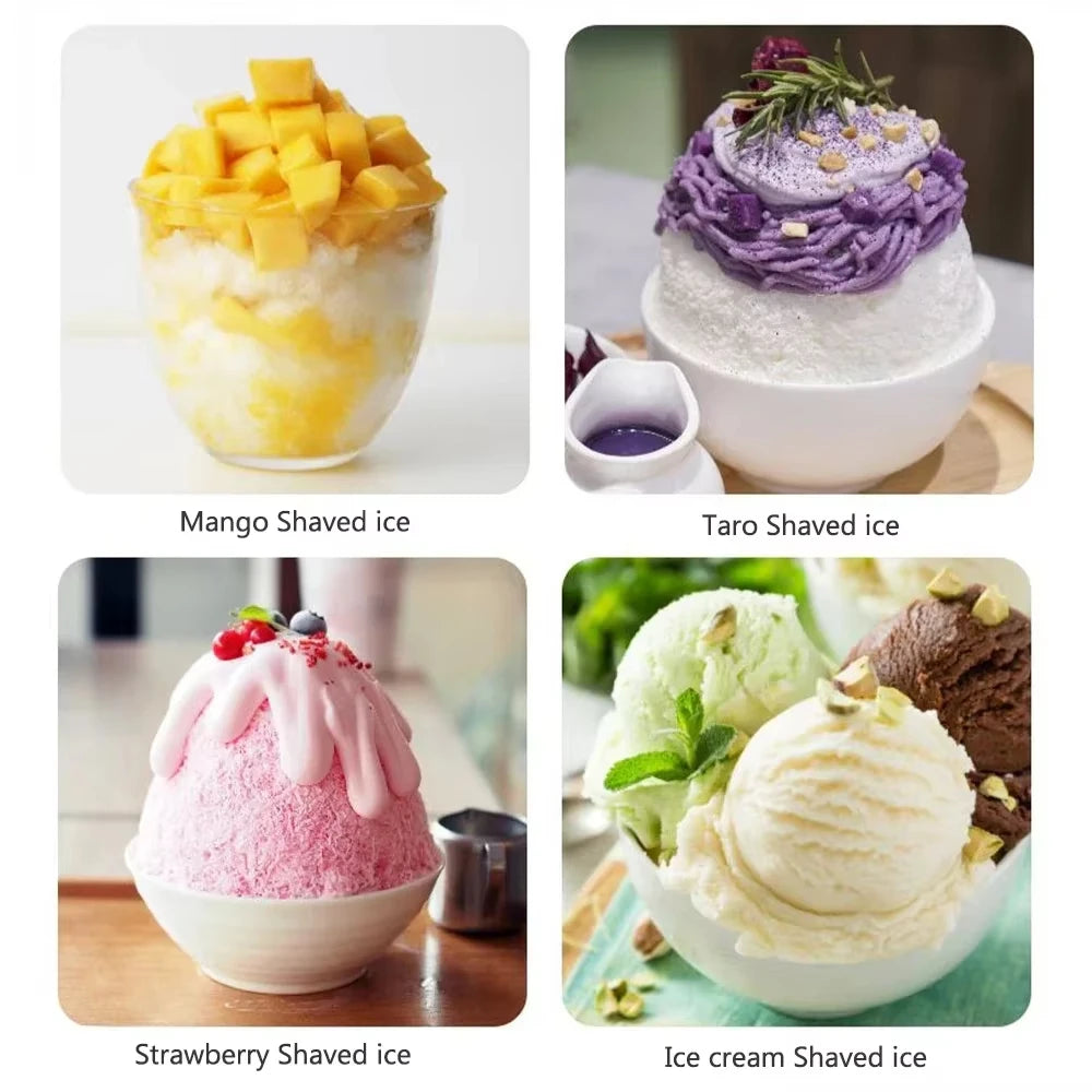 Manual Shaved Ice Maker Machine Set With Ice Trays Ideal for Making Snowcones and Slushy Household Portable Small Hail
