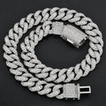 Iced Out Cuban Chain Necklace Stainless Steel