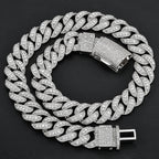 Iced Out Cuban Chain Necklace Stainless Steel