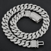 Iced Out Cuban Chain Necklace Stainless Steel