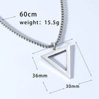 Steel Pendant Inverted Triangle Power