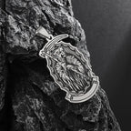 Retro Punk Stainless Steel Holy Death Skull Scythe Pendant Necklace for Men  Gothic Jewelry Halloween Gifts
