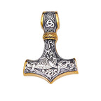 Unique Vintage Viking Thor Hammer Pendant For Men Stainless Steel Celtic Knot Necklace Punk Amulet Jewelry Gifts