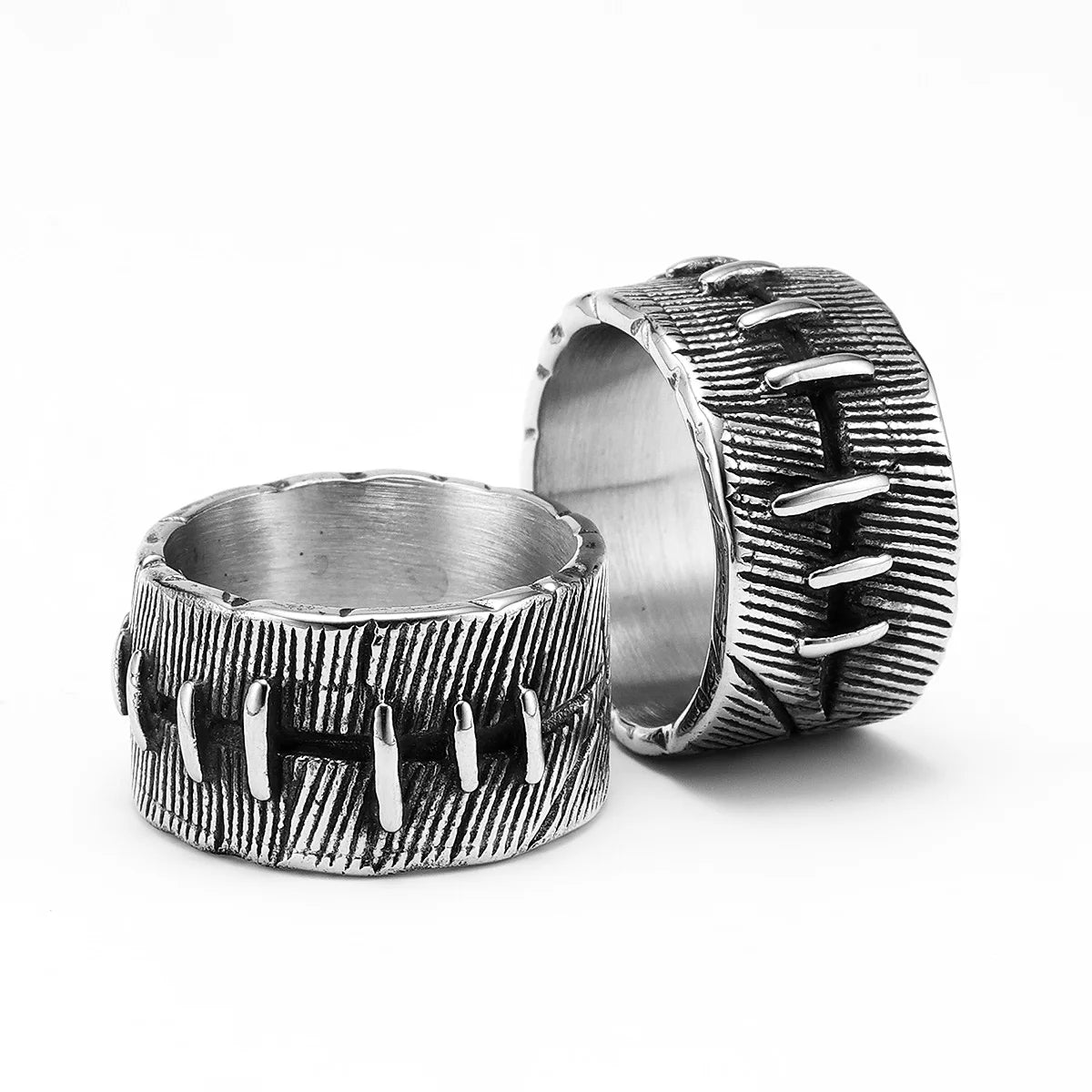 Gothic Suture Ring Stainless Steel