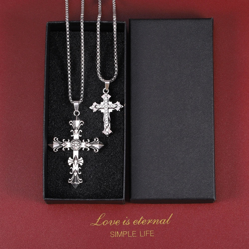 Cross Stainless Steel Pendant Necklace