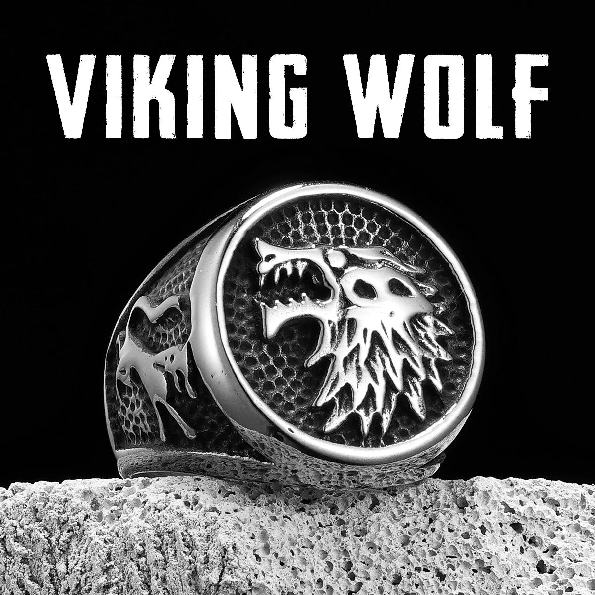 Viking Wolf Ring — Stainless Steel