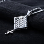 Iced Out Bible Cross Pendant — 925 Silver