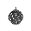 Saint Michael Archangel Cross Pendant Stainless Steel Vintage Classic Archangel Amulet Necklace For Men Women Fashion Jewelry