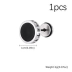 Gothic Norse Viking Rune Stud Earrings — Stainless Steel