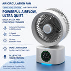 Portable Wall-Hanging Fan With Remote Control Smart Voice Rechargeable USB Household Electric Folding Fan Nightlight