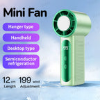 VUUV 2000mAh Portable Fan Rechargeable 5 Speed Mini Air Conditioner Small Fan Air Cooler with LED Digital Display