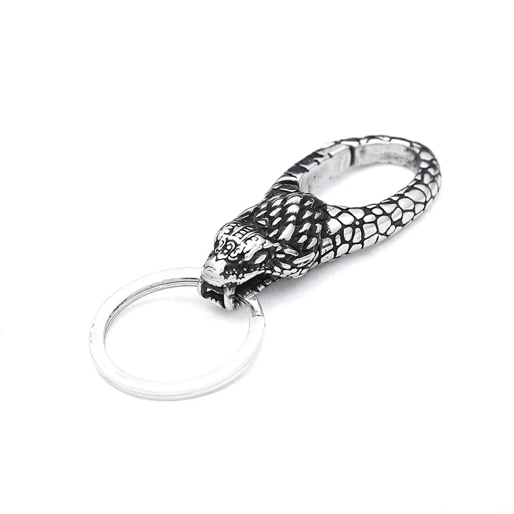 Lion Head Keychain — Stainless Steel