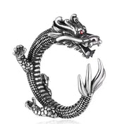 Dragon Ring — Silver-Tone Gothic Punk