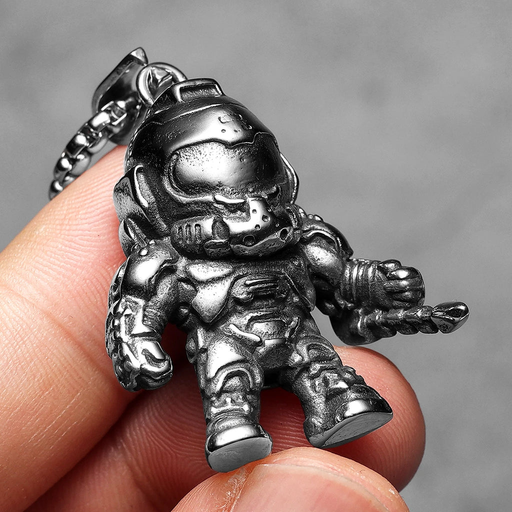 Astronaut Pendant Necklace Stainless Steel