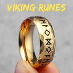 Vintage Nordic Viking Runes Celtic Knot Series Stainless Steel Womens Mens Rings Punk Biker Jewelry Creativity Gift