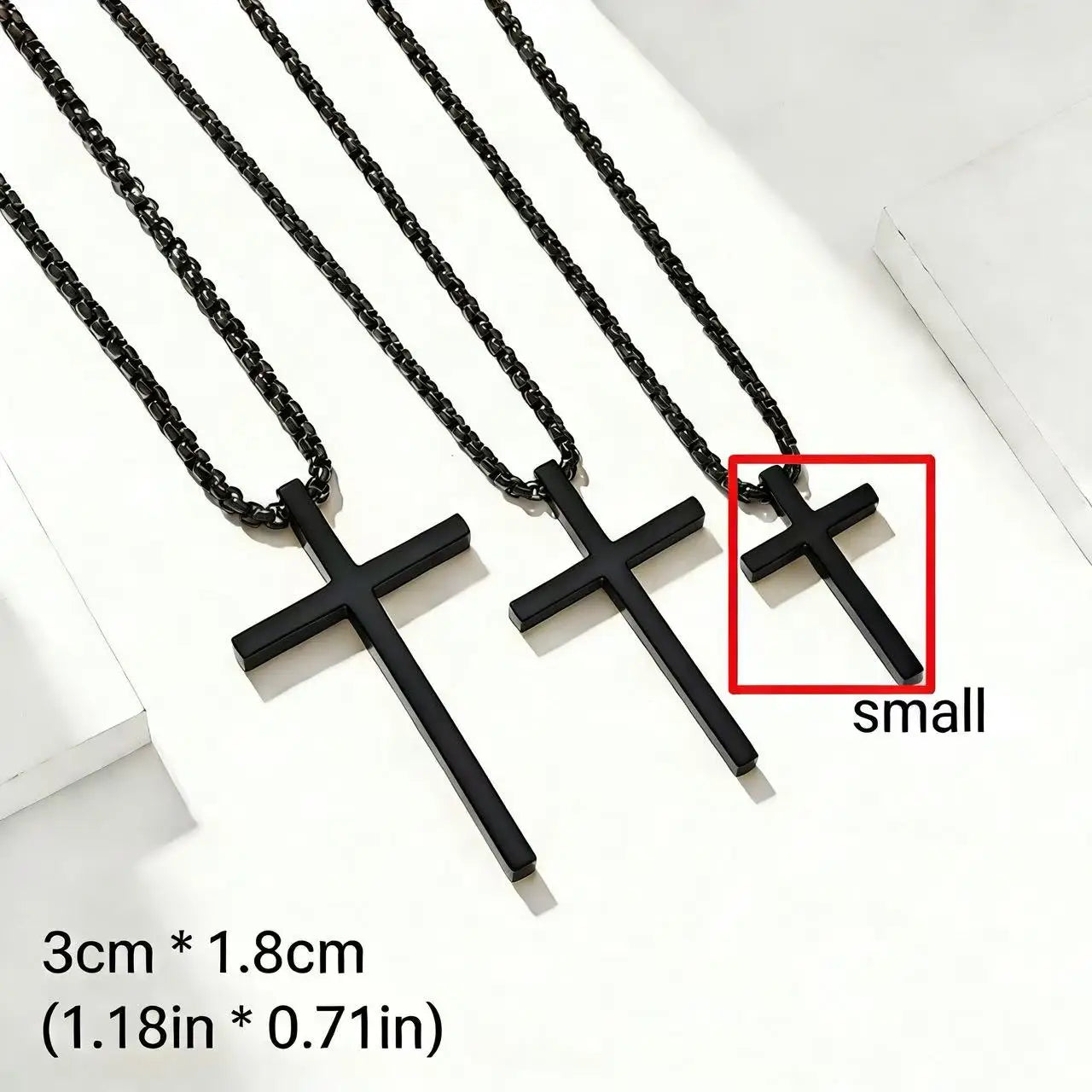 Cross Steel Pendant Double-sided Glossy Surface