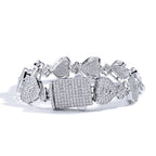 Iced Out Cuban Money Bag Bracelet Stainless Steel