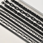 Black Byzantine Braided Bracelet — Stainless Steel