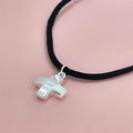 Exquisite 925 silver jewelry, short cross pendant with black rope, suitable for daily wear or gift giving
