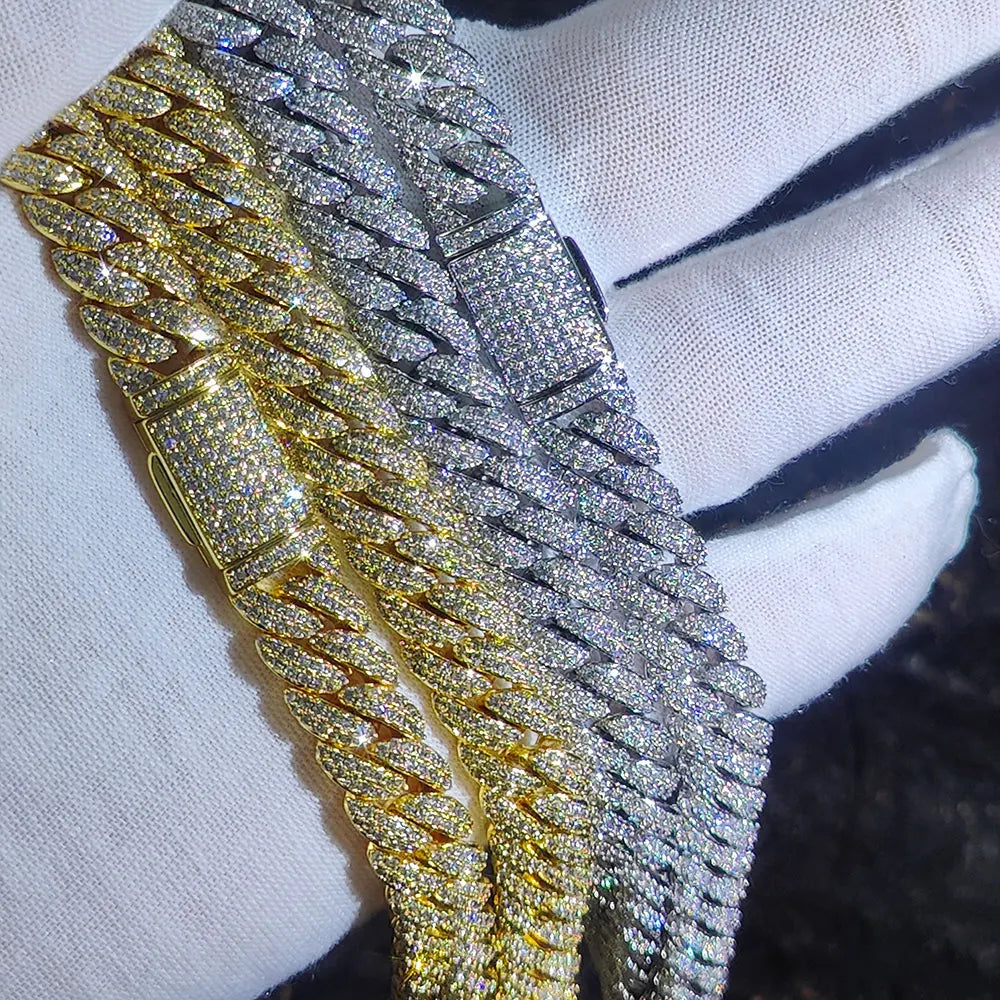 Iced Out Cuban Chain Necklace Stainless Steel 10MM