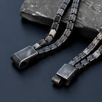 Punk Trendy Motorcycle Men's and Women's Chain Bracelet Retro Black Stainless Steel Bracelet Magnetic Buckle For boyfriend Ｇifts